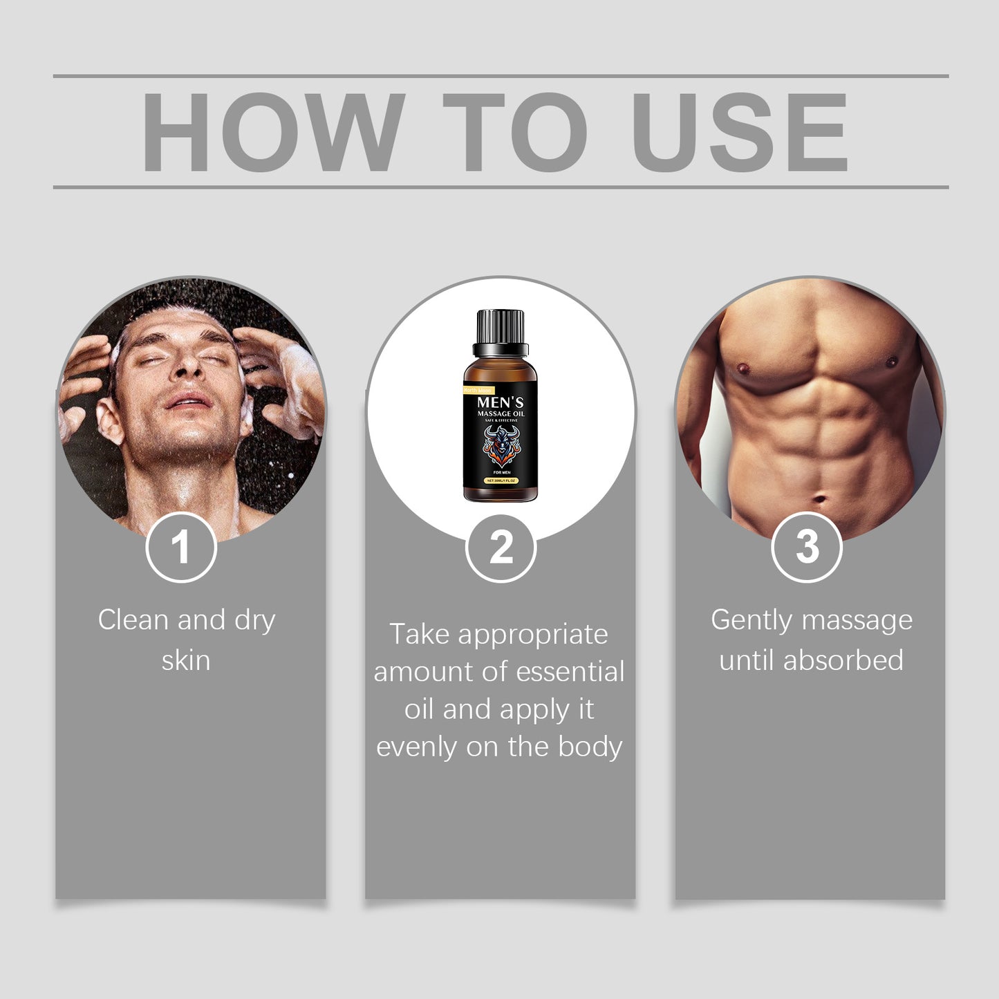 North Moon Men's Massage Oil Men's Body