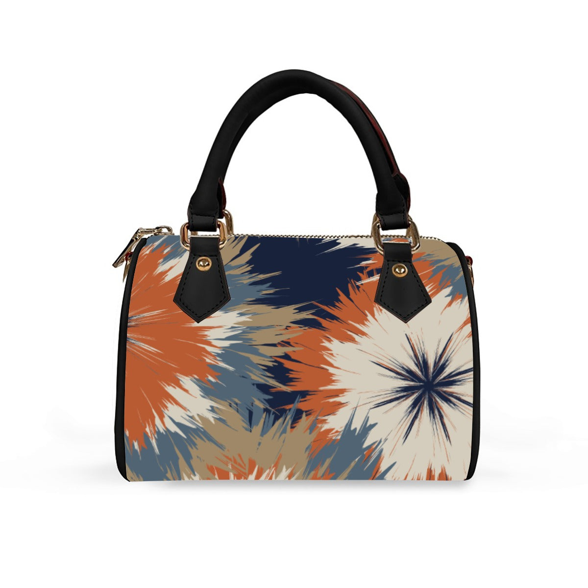Classic Barrel-Shaped PU Leather Handbag