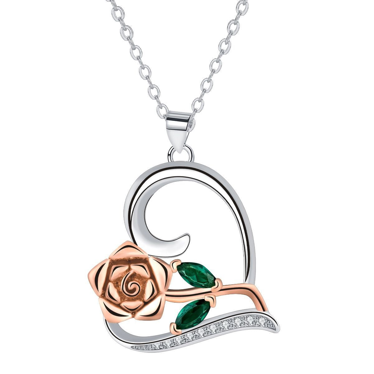 Love Rose Necklace Exquisite Romantic High Sense Ornament