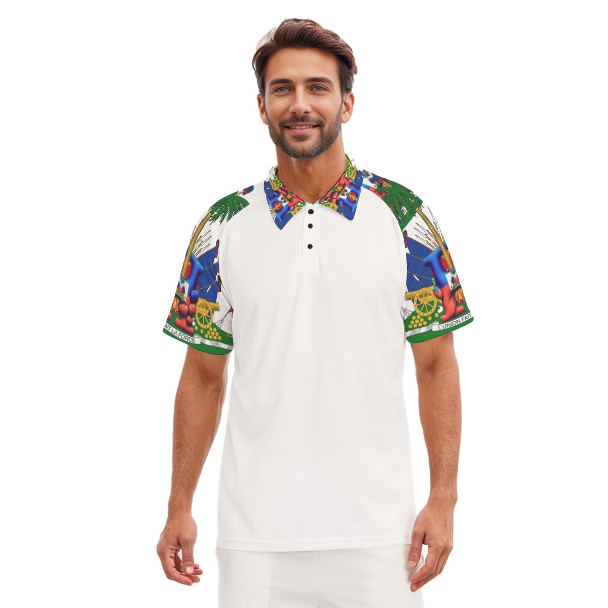 Men's Short Sleeve Polo Shirt With Button Closure