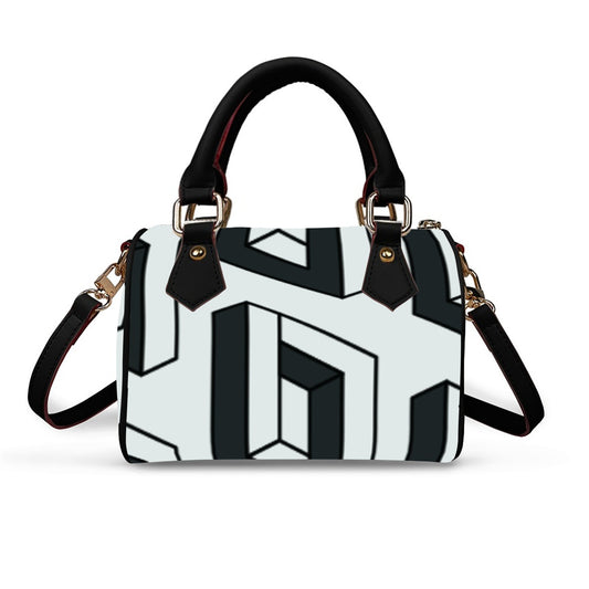 Classic Barrel-Shaped PU Leather Handbag