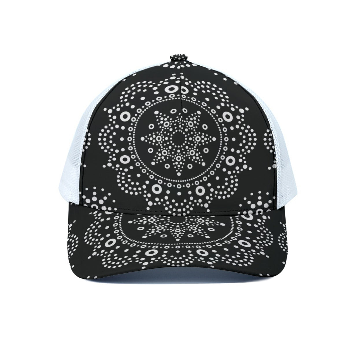 Unisex Trucker Hat With White Half-mesh