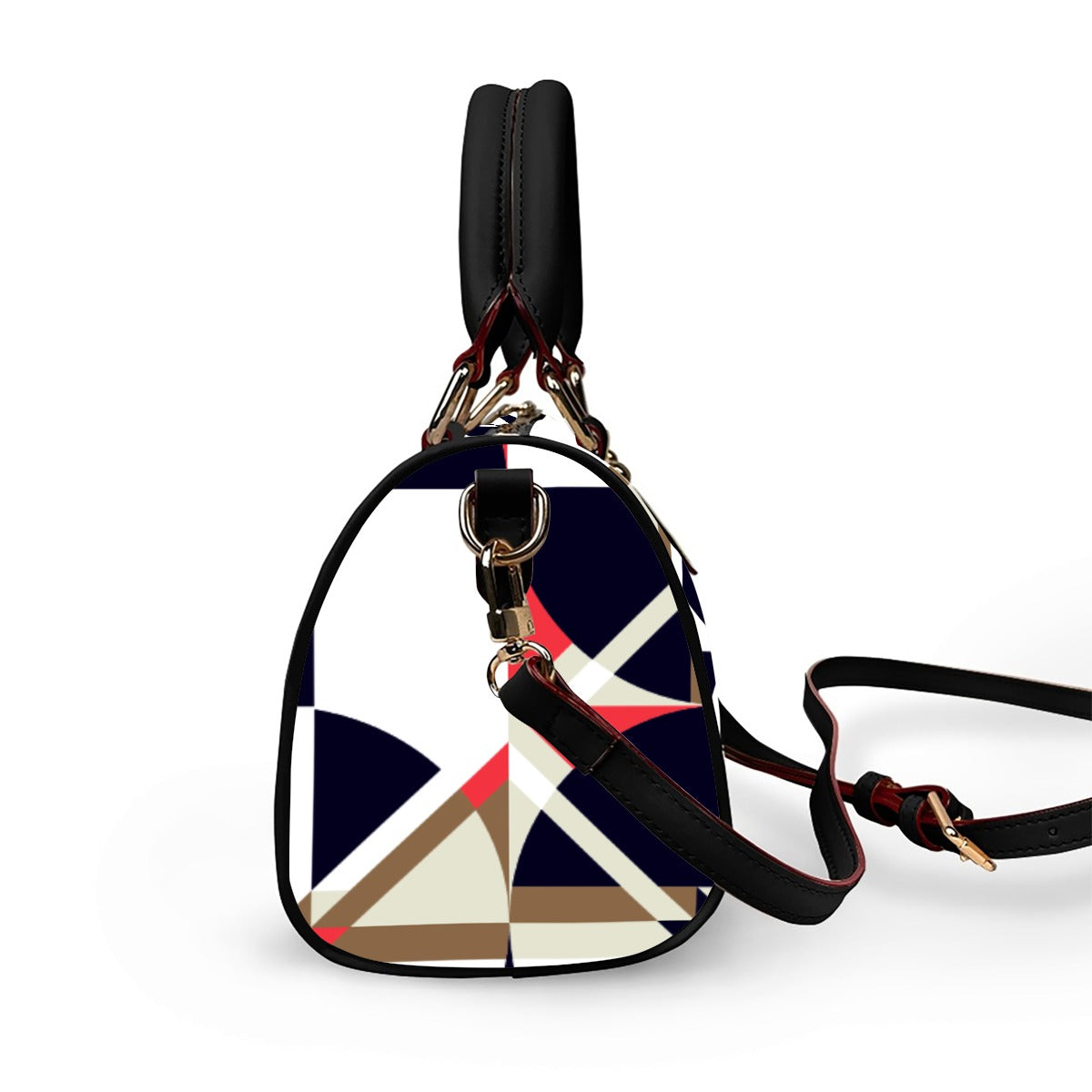 Classic Barrel-Shaped PU Leather Handbag