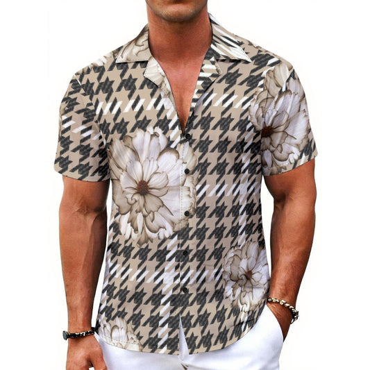 Men's Hawaiian Shirt With Button Closure