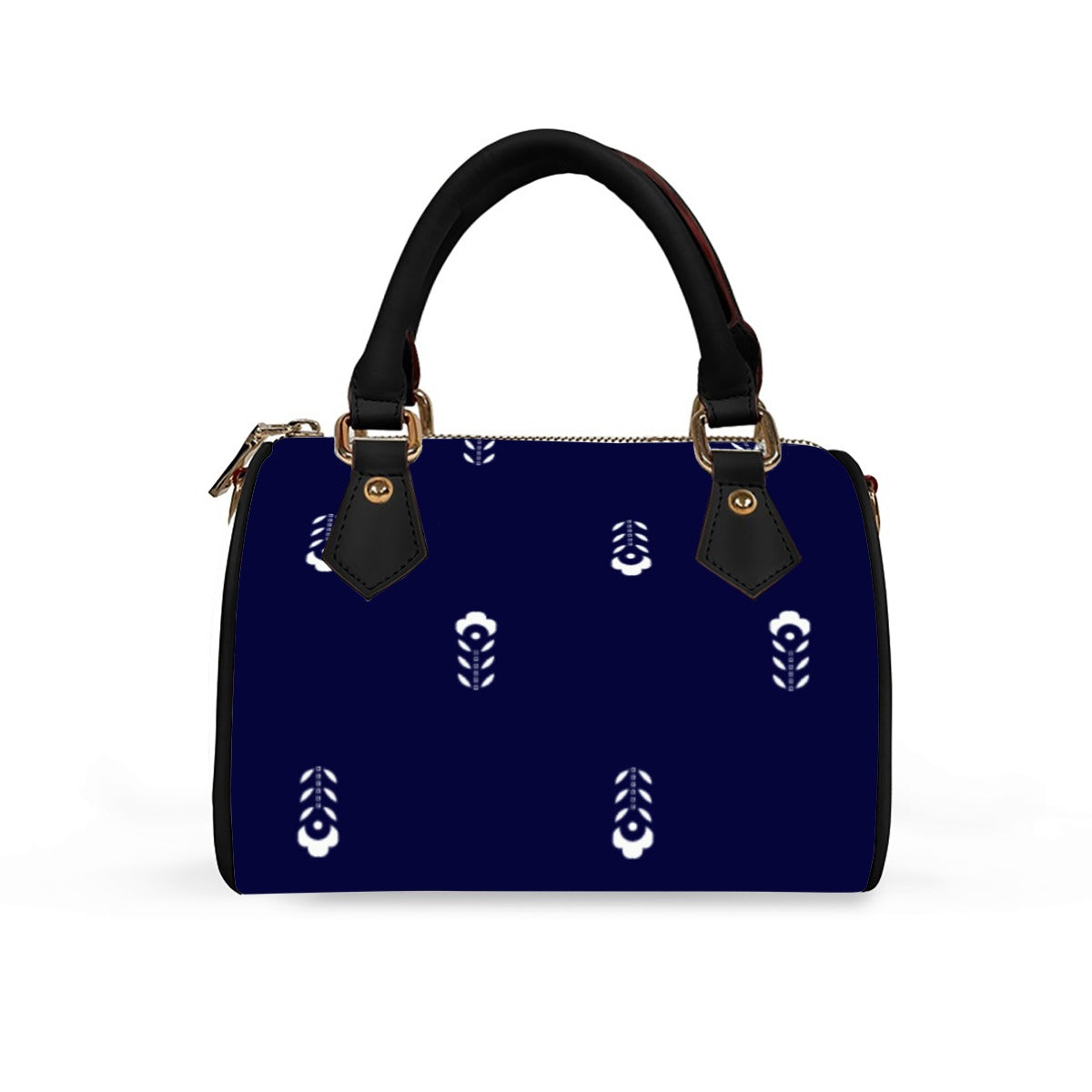Classic Barrel-Shaped PU Leather Handbag