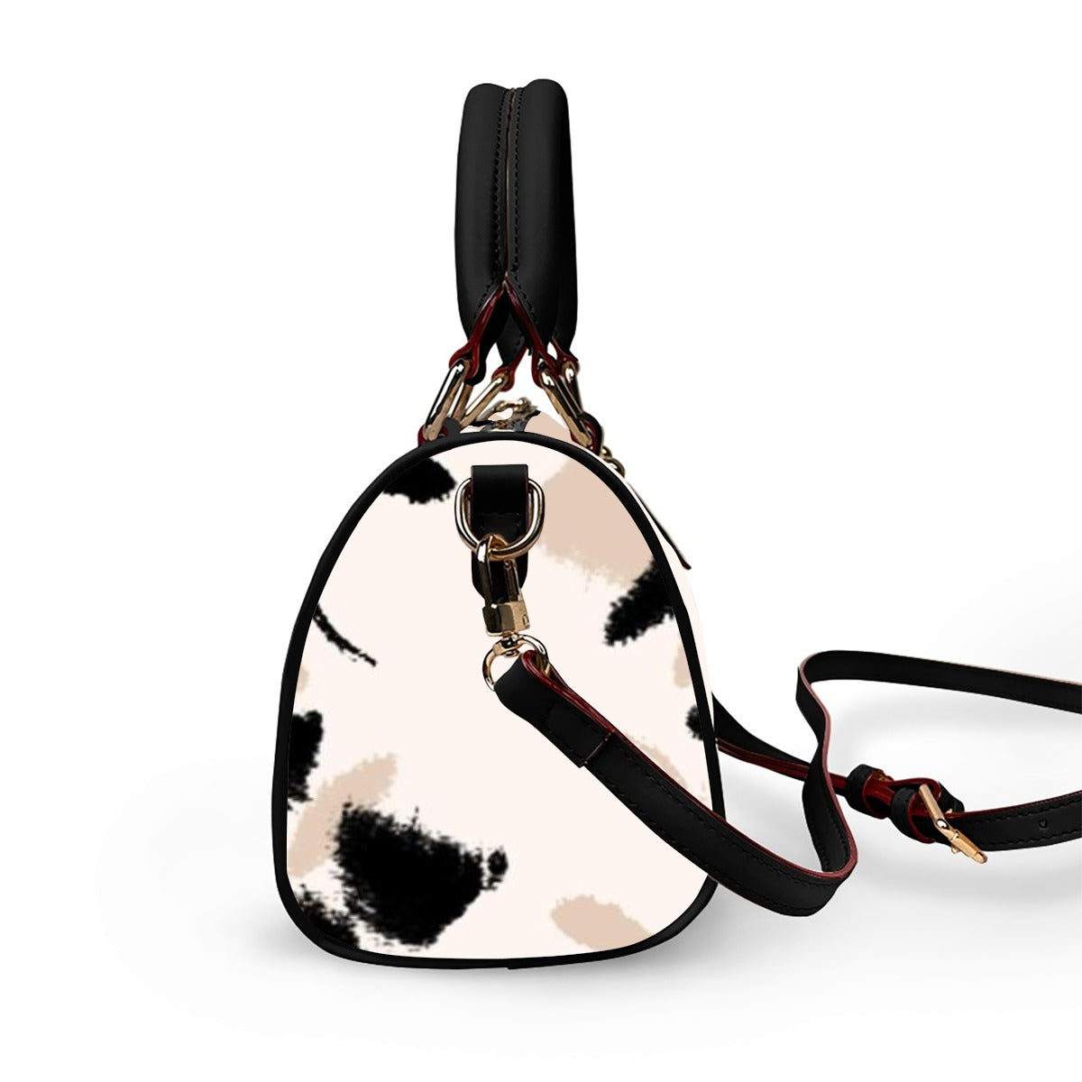 Classic Barrel-Shaped PU Leather Handbag