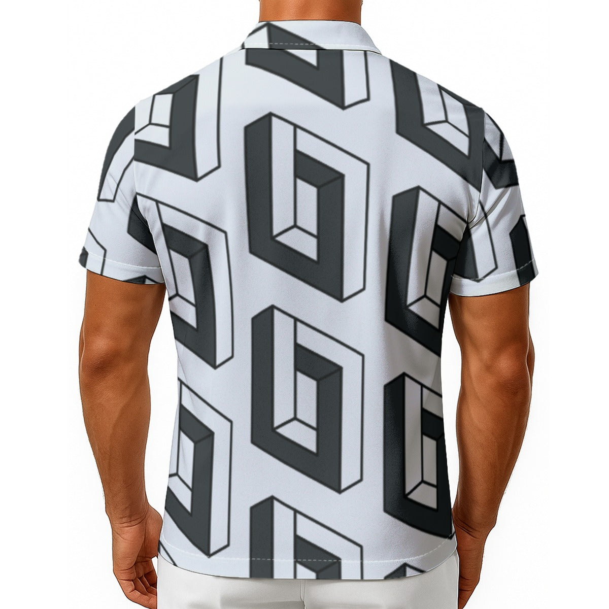 Men's Hawaiian Shirt With Button Closure