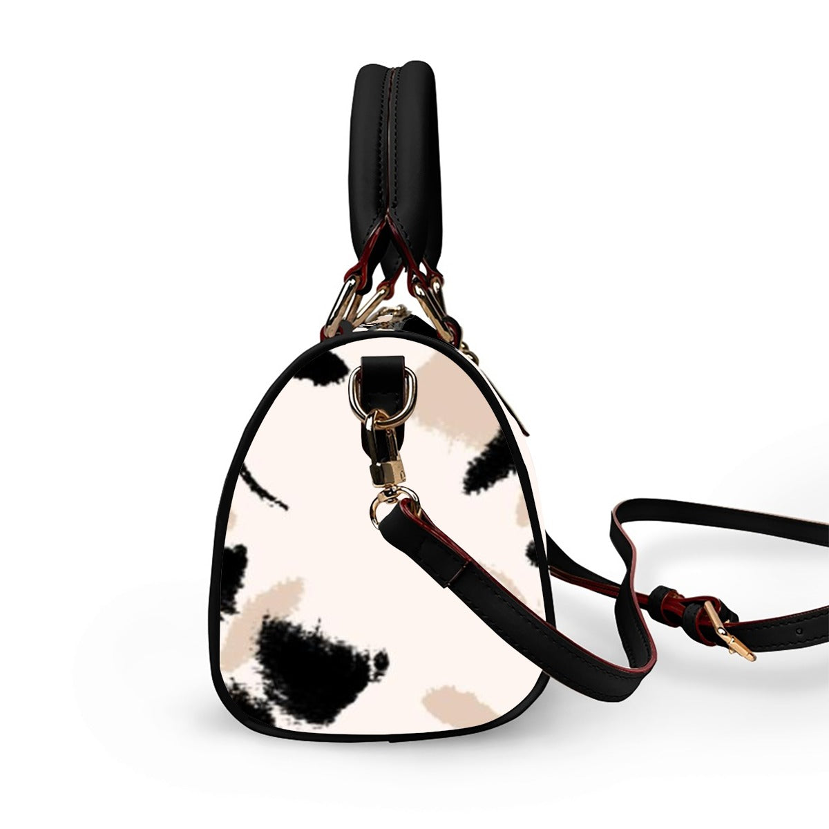 Classic Barrel-Shaped PU Leather Handbag