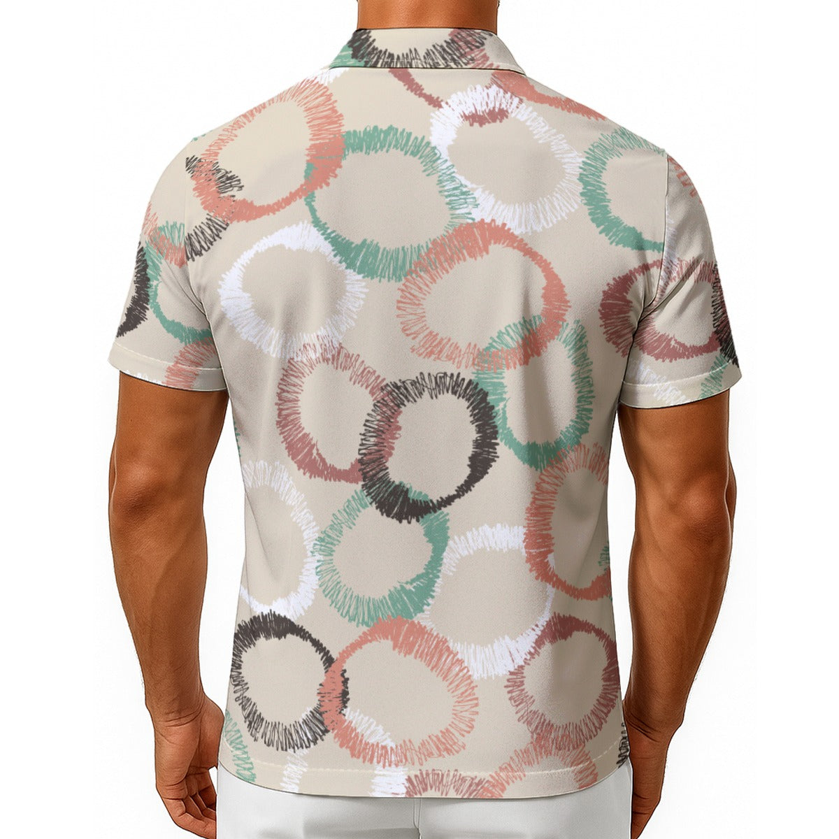 Men's Hawaiian Shirt With Button Closure
