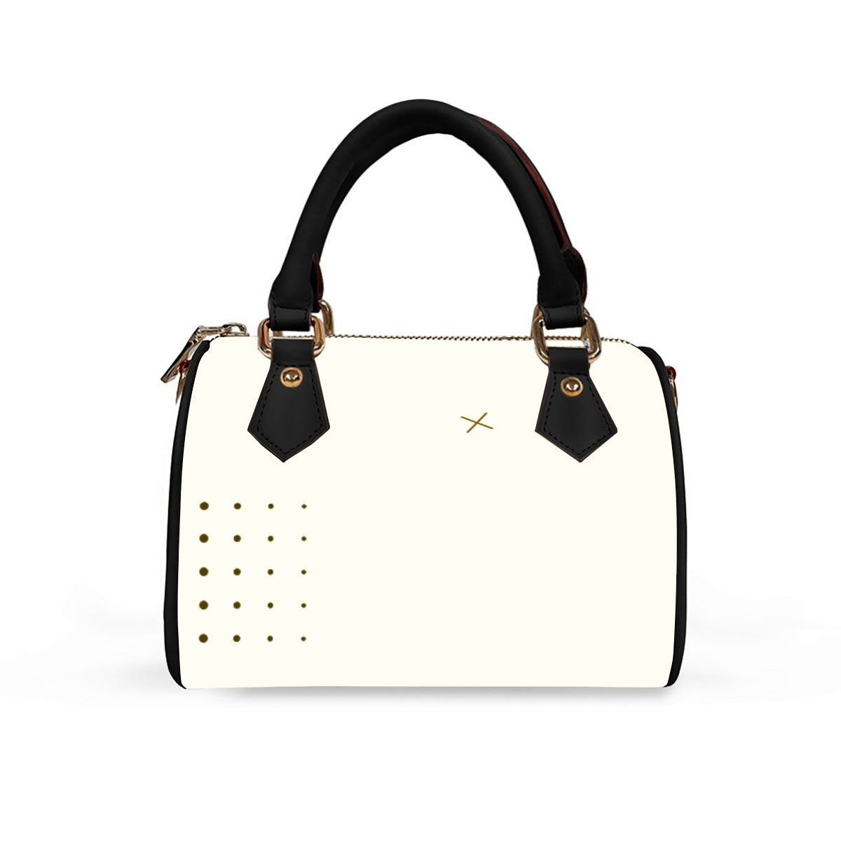 Classic Barrel-Shaped PU Leather Handbag