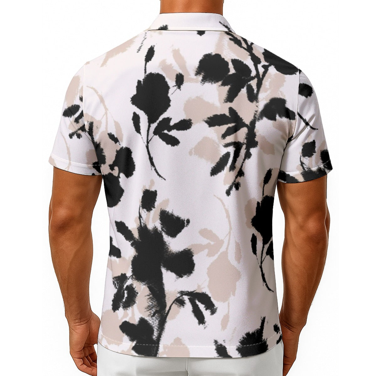 Men's Hawaiian Shirt With Button Closure