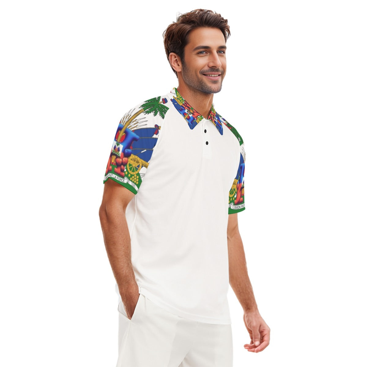 Men's Short Sleeve Polo Shirt With Button Closure