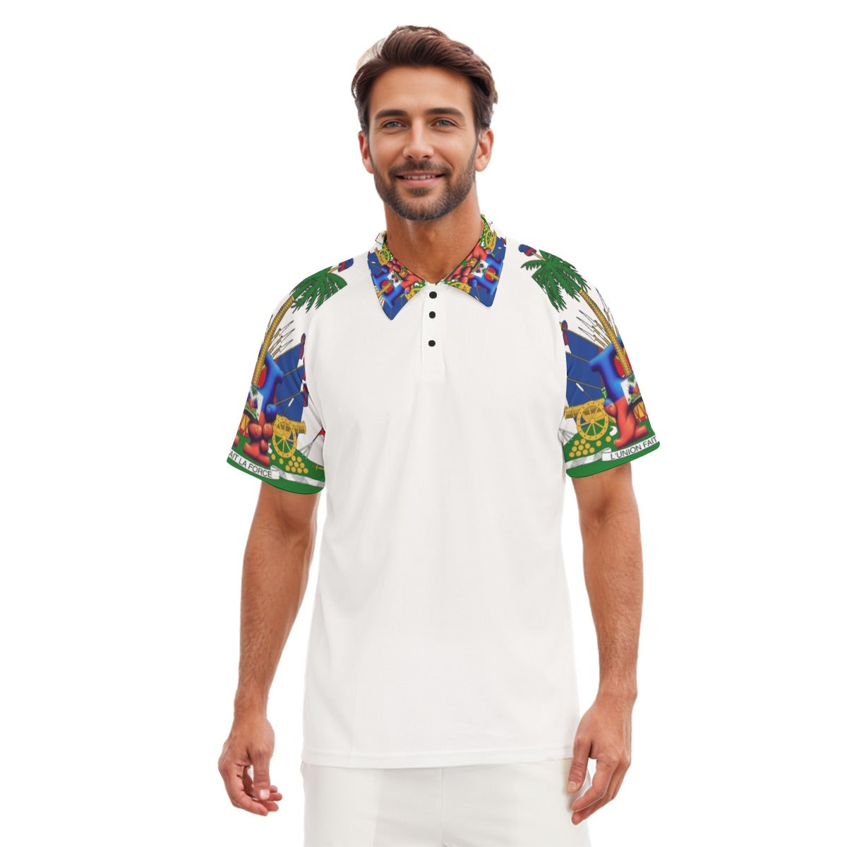 Men's Short Sleeve Polo Shirt With Button Closure