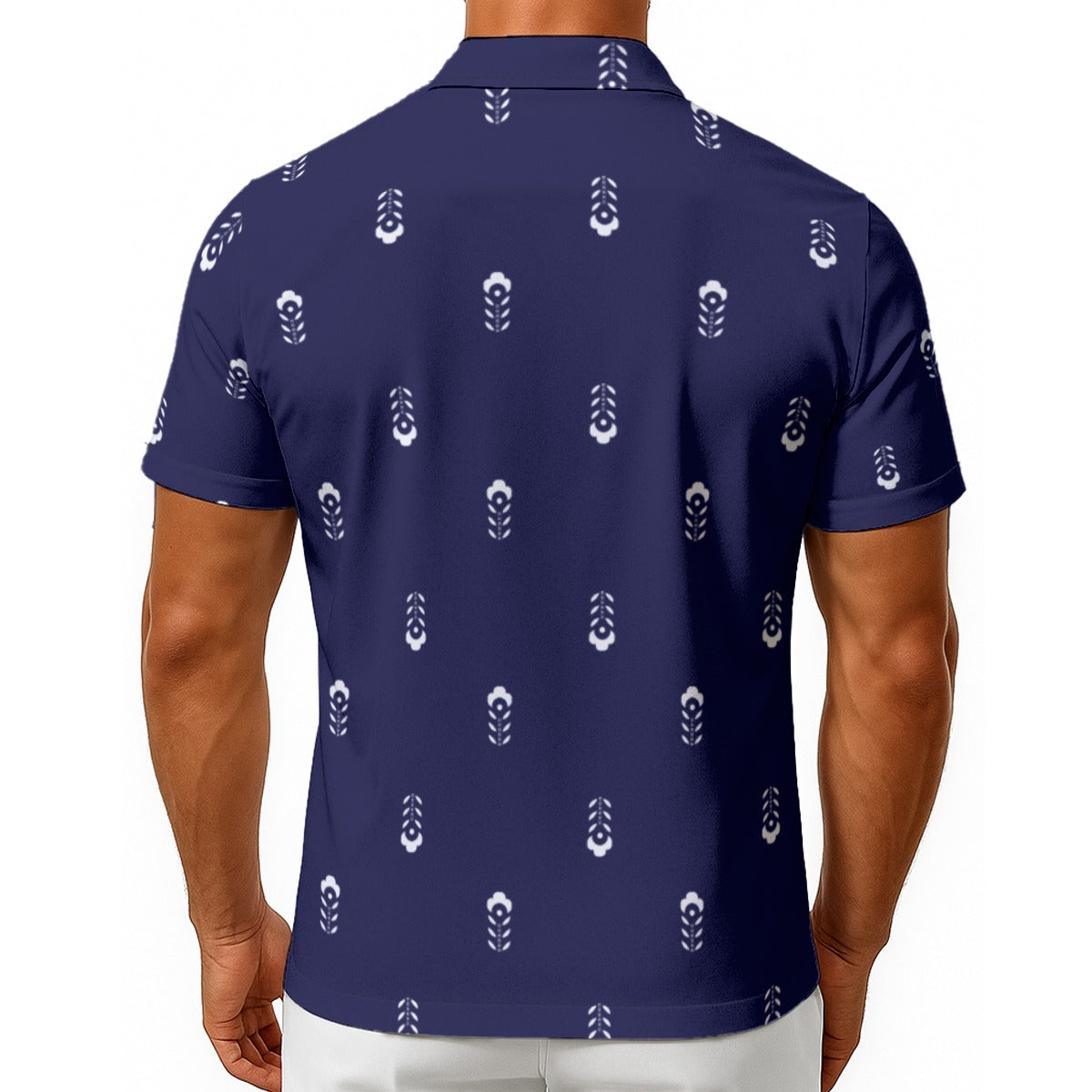 Men's Hawaiian Shirt With Button Closure