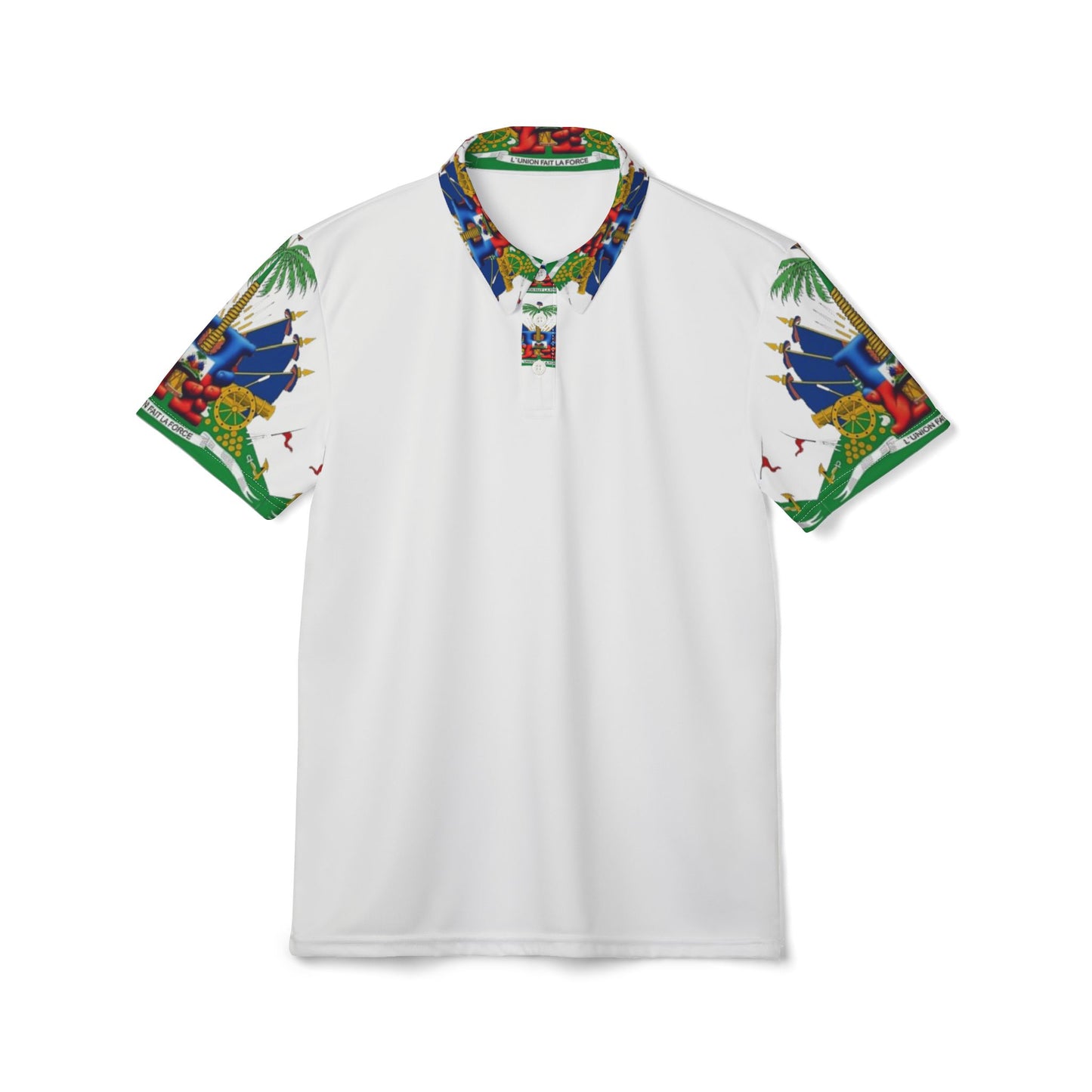 Vibrant Unisex Polo Shirt, Tropical Print Polo SH,B
