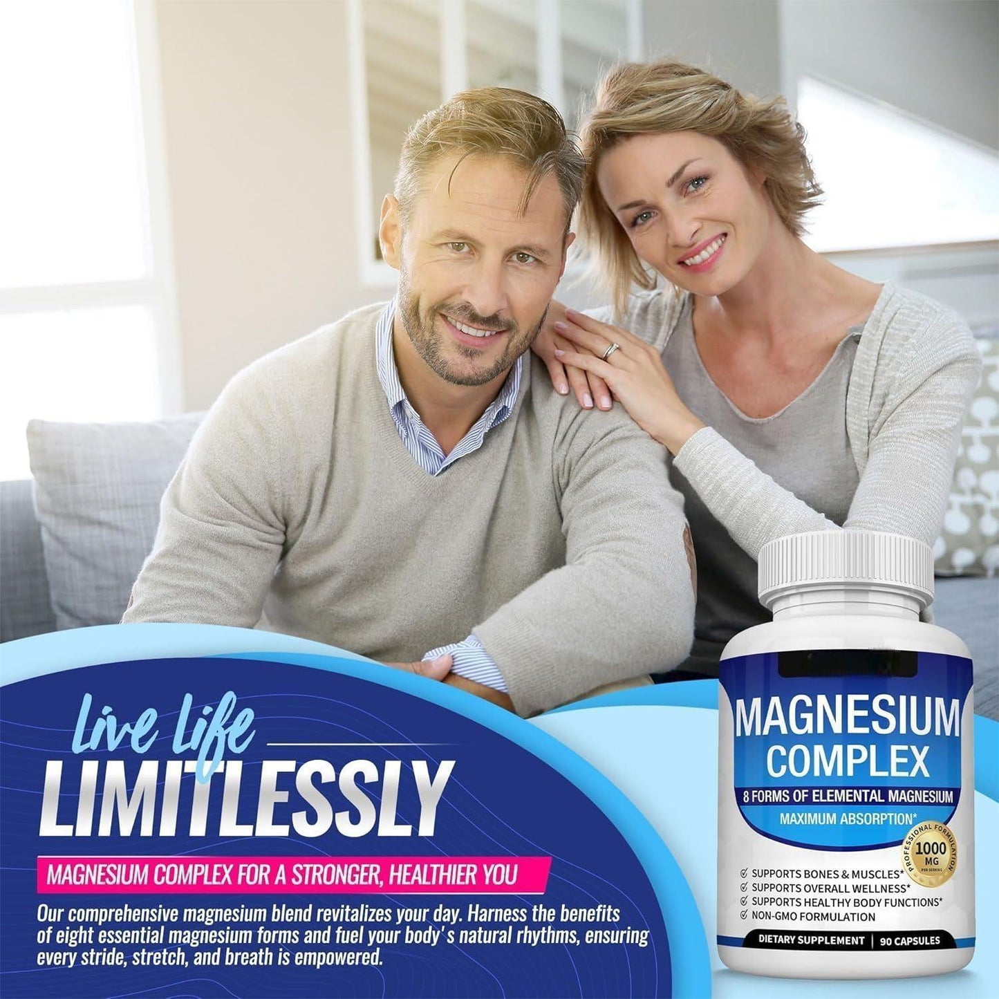 Glycine Magnesium Capsules 90Pills OEM