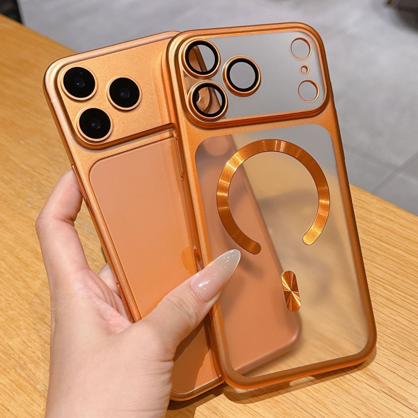 Protective Cover Frosted Electroplating Pc Magnetic Suction Applicable